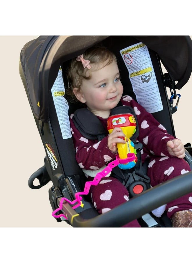 Busy Baby Busy Baby Toy Bungee - Dishwasher Safe Toy Strap - 100% Food-Grade Silicone (Olive)  - Image 5