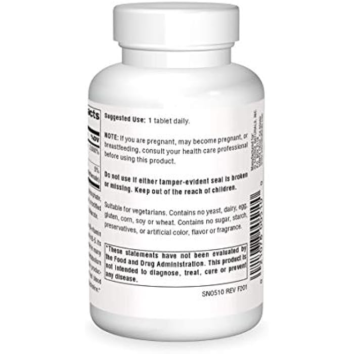 Source Naturals Pantothenic Acid 100 mg Vitamin B-5 Dietary Supplement - 250 Tablets - Image 2