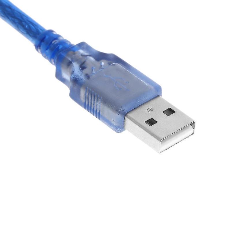 كابل USB بأطوال 0.3 متر و1 متر و1.5 متر و2.6 متر بلون أزرق حيوي - كابل طابعة متوافق عالمي لنقل بيانات عالي السرعة، تستخدمه في الماسحات الضوئية والأقراص الخارجية - Image 4