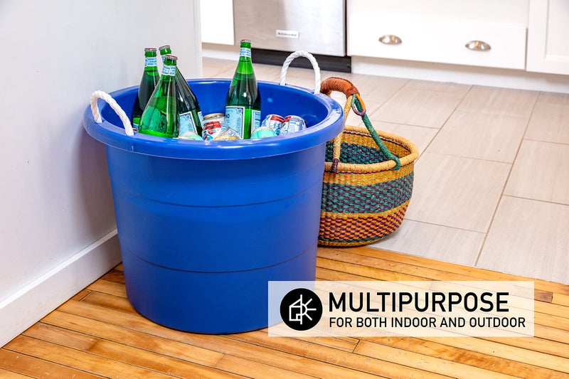 United Solutions 19 Gallon Rope Handle Tub, 2-Pack, Heavy-Duty Organization and Easy-Access Storage Tub, Multi-Purpose, Made with Rugged Plastic, Black - Image 3