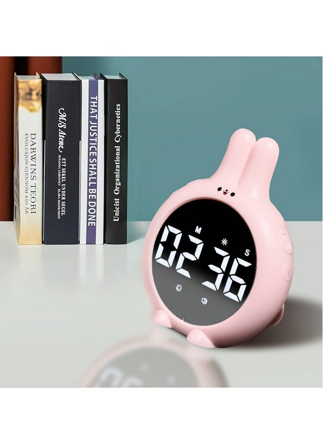 Rabbit Kitchen Timer, Cute Digital Cooking Timer, Large LED Display, 99 Minutes Countdown Up, Vibrating Timer, Pink  - Image 4