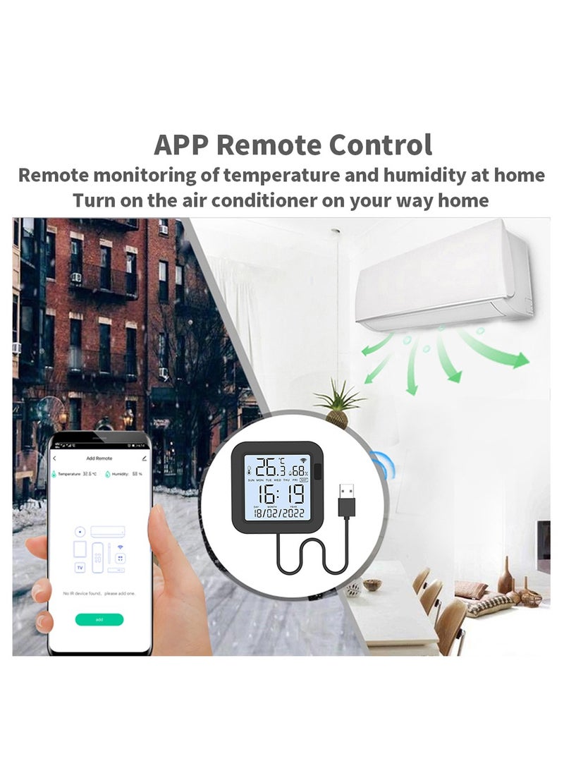UanTii - Smart IR Remote Control with Temperature Humidity Sensor Tuya Wifi Universal Remote Controller with Backlight - Image 1