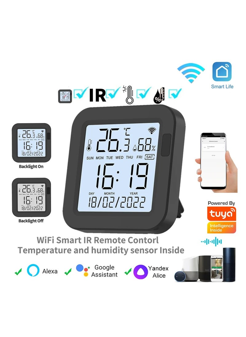 UanTii - Smart IR Remote Control with Temperature Humidity Sensor Tuya Wifi Universal Remote Controller with Backlight - Image 1