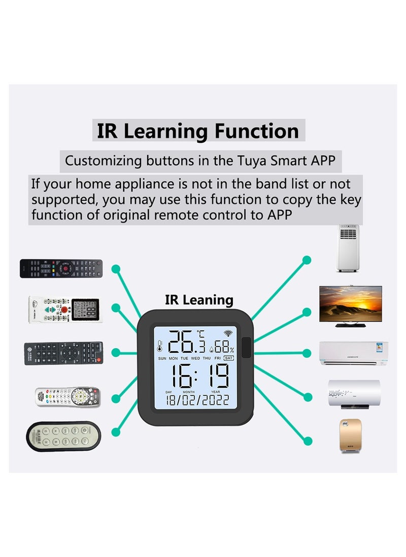 UanTii - Smart IR Remote Control with Temperature Humidity Sensor Tuya Wifi Universal Remote Controller with Backlight - Image 1