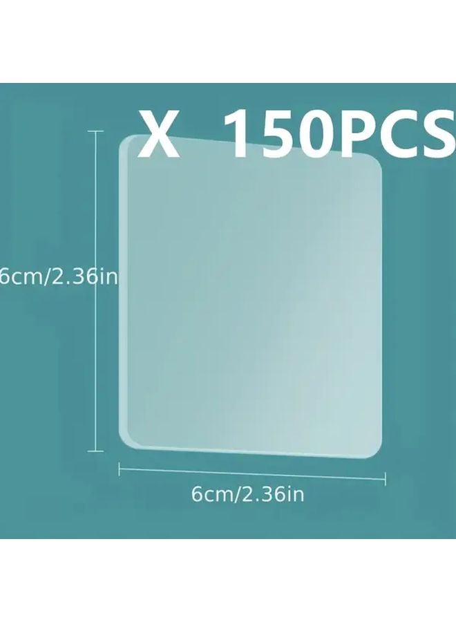 20 قطعة شريط لاصق نانو شفاف مزدوج الوجه 2.36 بوصة مربعة ملصق حائط مقاوم للماء - Image 2