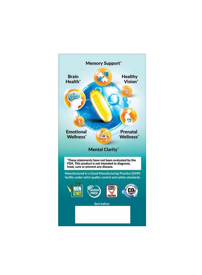 LABO Nutrition OmaxPure DHA76 Omega 3 Fish Oil, Ultra-Concentrated 76% 950mg DHA, EPA, 60 Count, Pharmaceutical Grade, Supercritical CO2 Extracted rTG Form, for Heart, Joint, Brain & Immune Health - Image 2