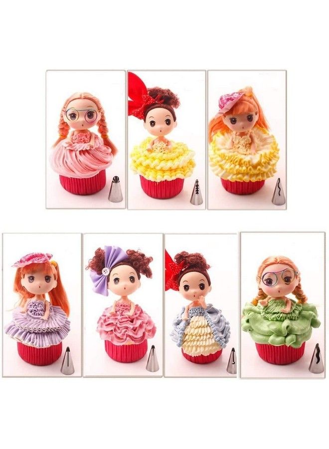 SPHTOEO A Set Of 7Pcs Stainless Steel Russian Ruffle Skirt Icing Piping Tips Nozzles Pastry Cake Cupcake Decorating Baking Tool - Image 3