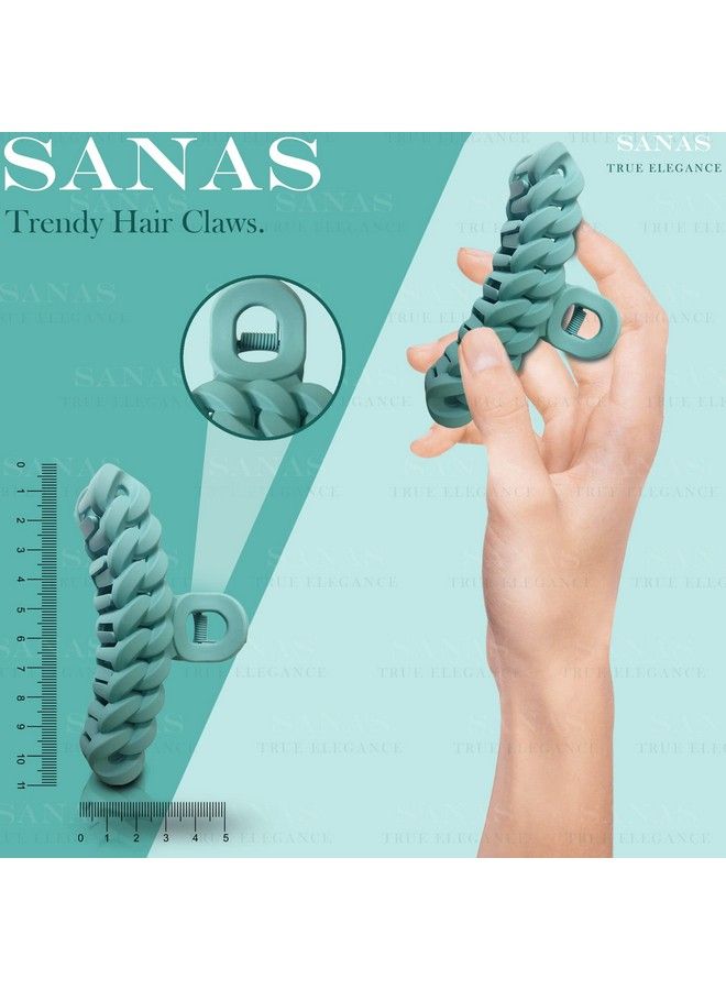 Sanas Matte Claw Clips 4Pcs Girl Hair Accessories Butterfly Hair Clips Large Claw Clips Fancy Hair Clips For Women Cute Hair Accessories Hair Clips For Girls Fashion Accessories 4Pcs - Image 3