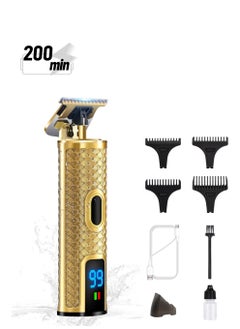 Beard Trimmer Men, Professional Hair Clippers Shavers for Men, IPX6 Waterproof Cordless Barber Grooming Sets Zero Gapped T Blade Hair Trimmer with LCD Display Gifts for Men