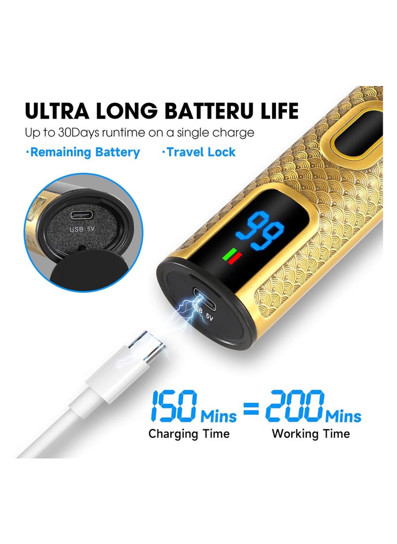 KASTWAVE - Beard Trimmer Men, Professional Hair Clippers Shavers for Men, IPX6 Waterproof Cordless Barber Grooming Sets Zero Gapped T Blade Hair Trimmer with LCD Display Gifts for Men - Image 1