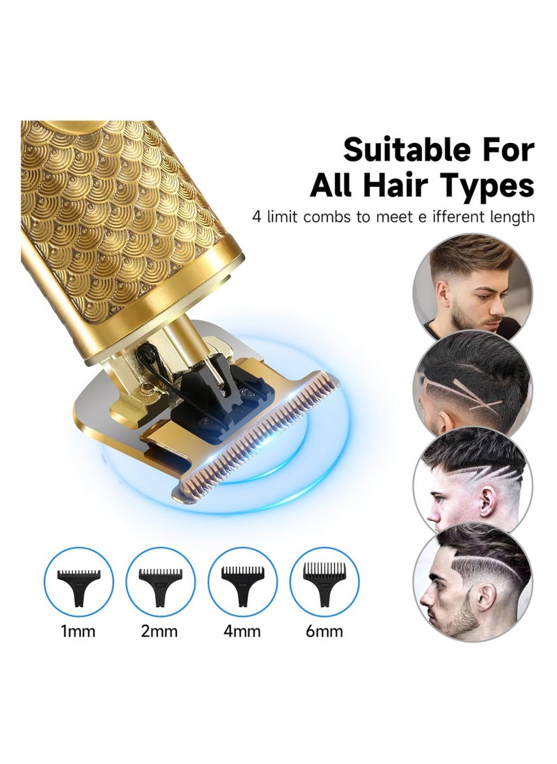 KASTWAVE - Beard Trimmer Men, Professional Hair Clippers Shavers for Men, IPX6 Waterproof Cordless Barber Grooming Sets Zero Gapped T Blade Hair Trimmer with LCD Display Gifts for Men - Image 1