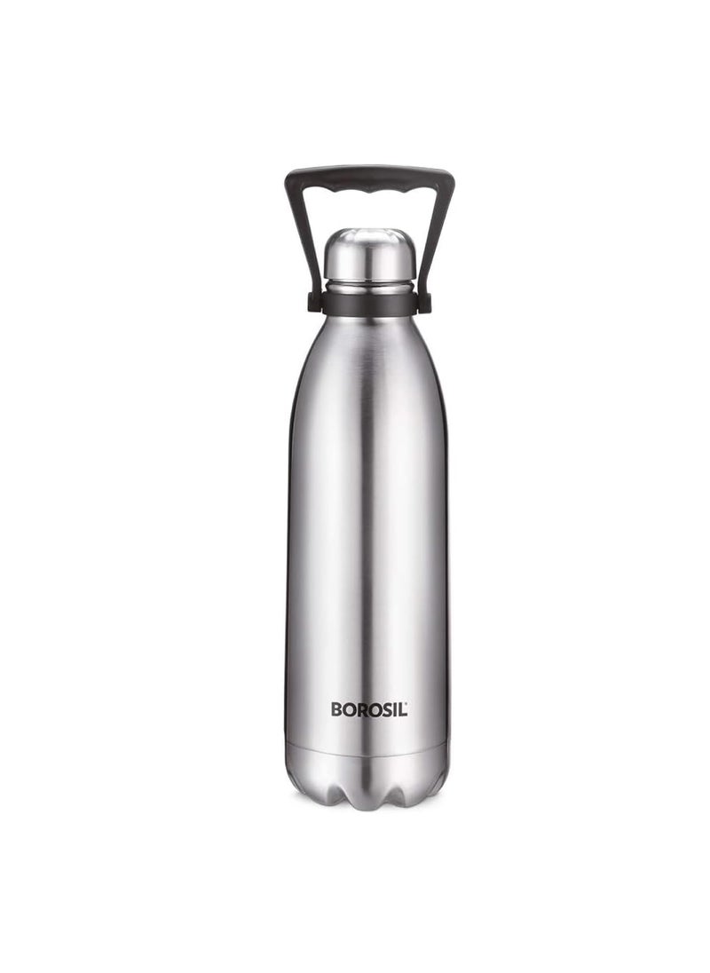 BOROSIL Borosil Hydra Bolt 1800 ml Stainless Steel Water Bottle | Double Wall Vacuum Insulated Flask | 24 Hours Hot and Cold | Bottle for Office, Gym, School  - Image 1