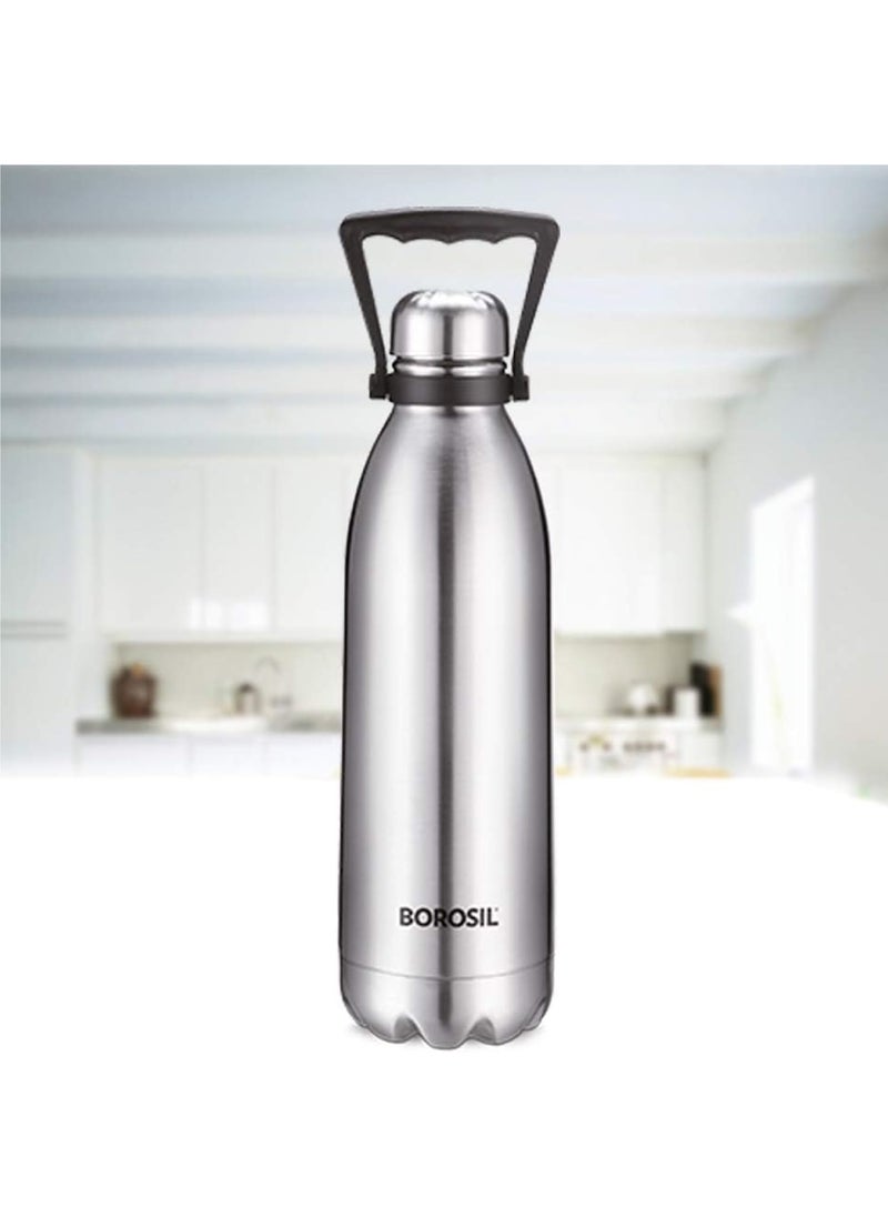 BOROSIL Borosil Hydra Bolt 1800 ml Stainless Steel Water Bottle | Double Wall Vacuum Insulated Flask | 24 Hours Hot and Cold | Bottle for Office, Gym, School  - Image 5