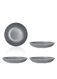 KULSAN Melamine Dinner Plate Set 23 Cm 4 Pieces Grey Color  - Image 1