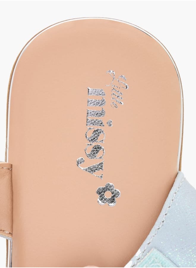 Little Missy Girls Textured Cross Strap Sandals With Hook And Loop Closure  - Image 5