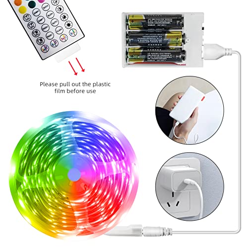 RUISHINE Battery Operated LED Strip Lights 328ft Battery Powered Led Strip Lights for Bedroom Color Changing APP Remote USB Led Lights for TV Room Kitchen Party - Image 3