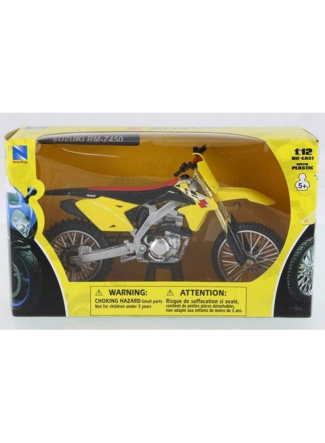NewRay New-Ray 1/12 Suzuki RM-Z450 2014 Suzuki Motocross/Off-Road Bike, Yellow, (57643) - Image 2