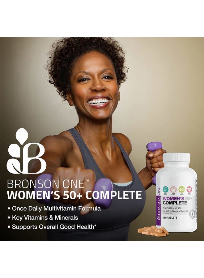 Bronson ONE يوميًا للنساء 50+ مكمل متعدد الفيتامينات والمعادن، 180 قرص - Image 3