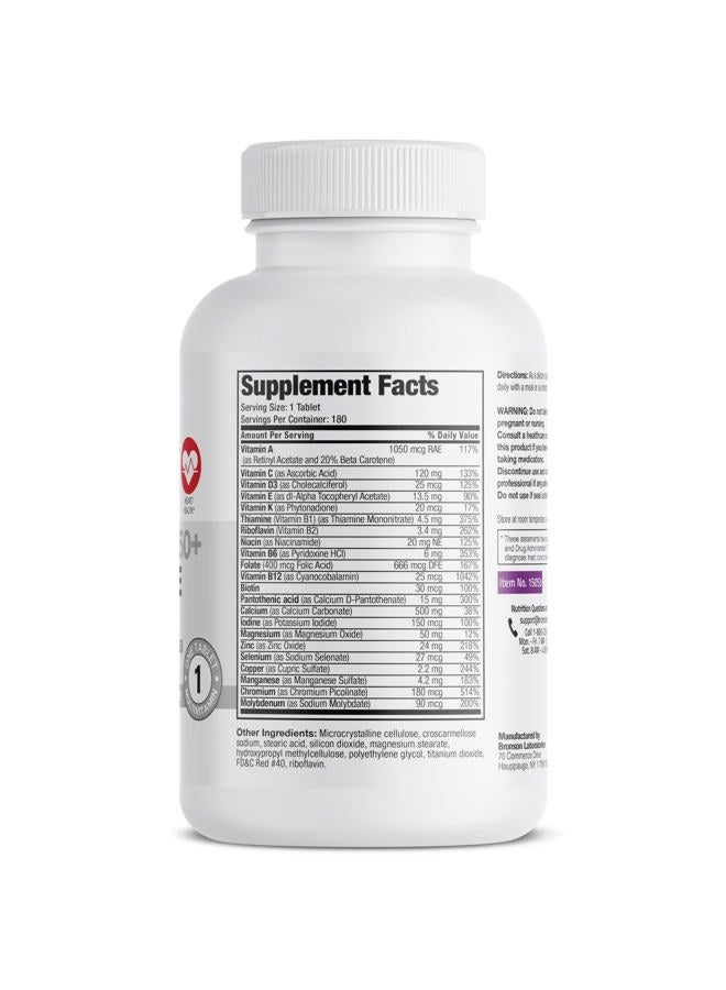 Bronson ONE يوميًا للنساء 50+ مكمل متعدد الفيتامينات والمعادن، 180 قرص - Image 2