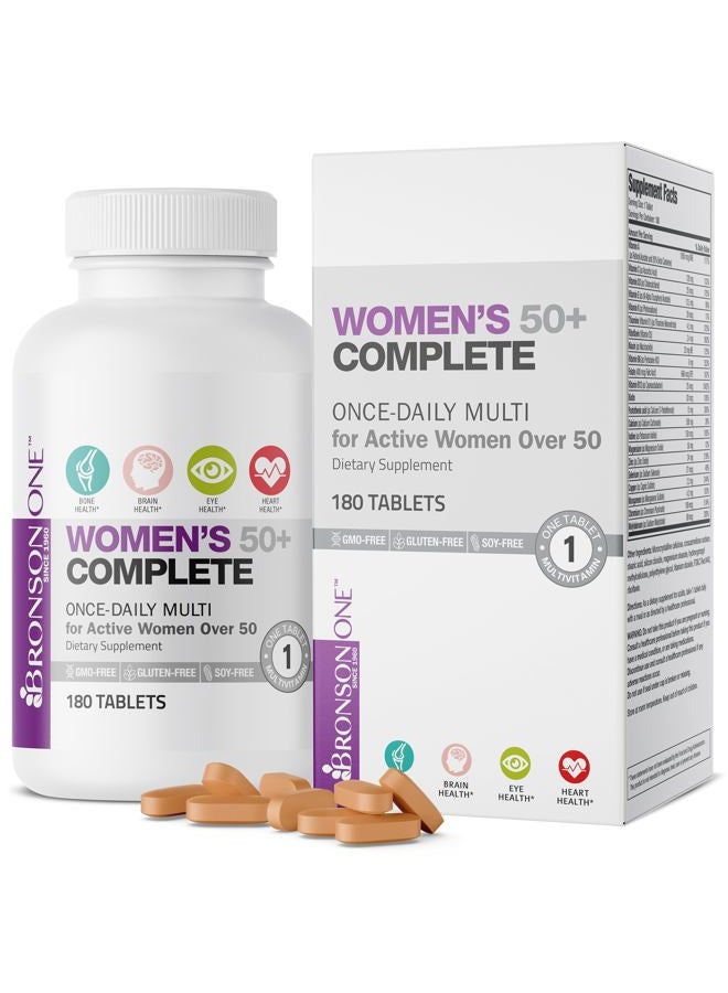 Bronson ONE يوميًا للنساء 50+ مكمل متعدد الفيتامينات والمعادن، 180 قرص - Image 1