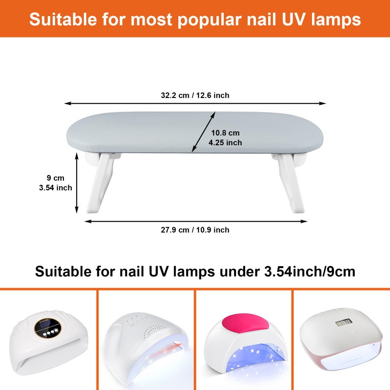 Diesisa Nail Arm Rest, Foldable PU Leather Nail Hand Rest For Nails Tech with Table Mat, Soft Hand Rest for Acrylic Nails/Nail Hand Pillow for Manicure Salon Use - Image 4