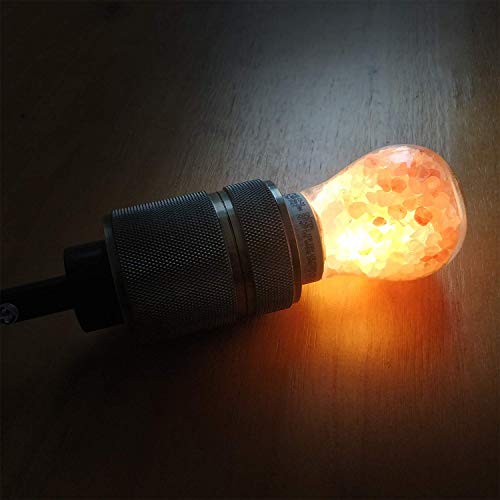 Himalayan Glow Salt LED Light Bulb, 60-Watt Equivalent, Dimmable, A19 Light Bulb, Warm Amber Glow, E26 Edison Light Bulb for Decor, Homes, Offices Kitchen - 2 Counts - Image 2