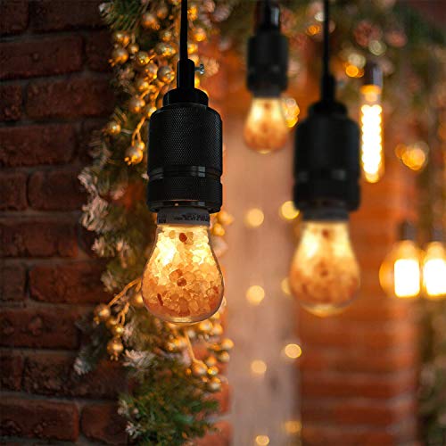 Himalayan Glow Salt LED Light Bulb, 60-Watt Equivalent, Dimmable, A19 Light Bulb, Warm Amber Glow, E26 Edison Light Bulb for Decor, Homes, Offices Kitchen - 2 Counts - Image 4