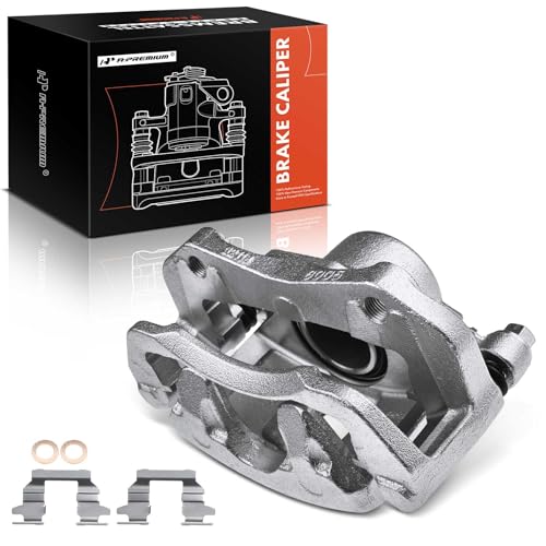 A-Premium Disc Brake Caliper Assembly with Bracket Compatible with Select Acura, Honda and Isuzu Models - SLX, Amigo, Passport, Axiom, Rodeo, Rodeo Sport, Trooper - Front Left Driver Side - Image 1