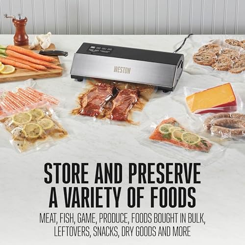 Weston 65-0501-W Professional Advantage Vacuum Sealer, 11", Stainless Steel and Black - Image 2