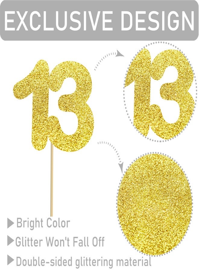 اوموني 12 قطعة من أعواد تزيين الطاولات باللون الذهبي اللامع، مثالية لحفلات أعياد الميلاد والذكرى السنوية وحفلات الزفاف. - Image 5