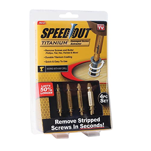Ontel Speed Out Titanium Damaged Screw Extractor Kit, 4 Piece Set - Image 1