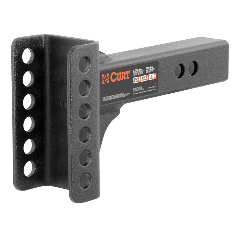 CURT 45911 Replacement Shank for Adjustable Trailer Hitch Ball Mount 45901 Fits 2Inch Receiver CARBIDE BLACK POWDER COAT