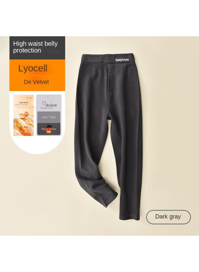 مجموعة ملابس داخلية حرارية للأطفال مع طبقة إضافية من الفرو والسماكة، ملابس داخلية للأولاد والبنات، ملابس وسراويل خريفية، فئة A، طبقة أساسية شتوية - Image 1