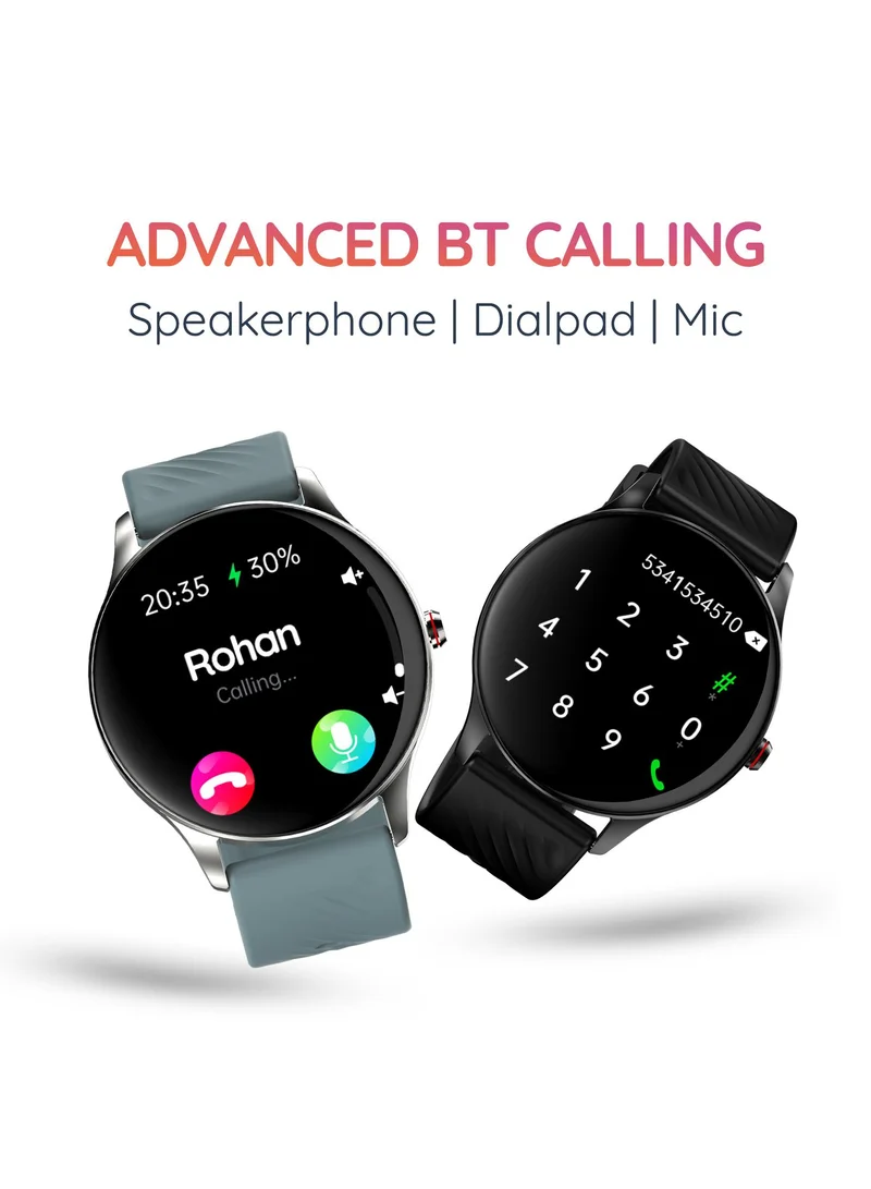 بيبل Ascent 1.43" Smartwatch for Men and Women, AMOLED Bezel-less Display, 700 Nits Brightness, Always On, Bluetooth Calling, Health Monitoring, Multi-Sports Modes, Premium Build