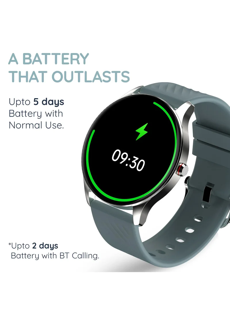 بيبل Ascent 1.43" Smartwatch for Men and Women, AMOLED Bezel-less Display, 700 Nits Brightness, Always On, Bluetooth Calling, Health Monitoring, Multi-Sports Modes, Premium Build