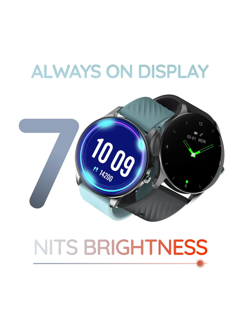 بيبل Ascent 1.43" Smartwatch for Men and Women, AMOLED Bezel-less Display, 700 Nits Brightness, Always On, Bluetooth Calling, Health Monitoring, Multi-Sports Modes, Premium Build