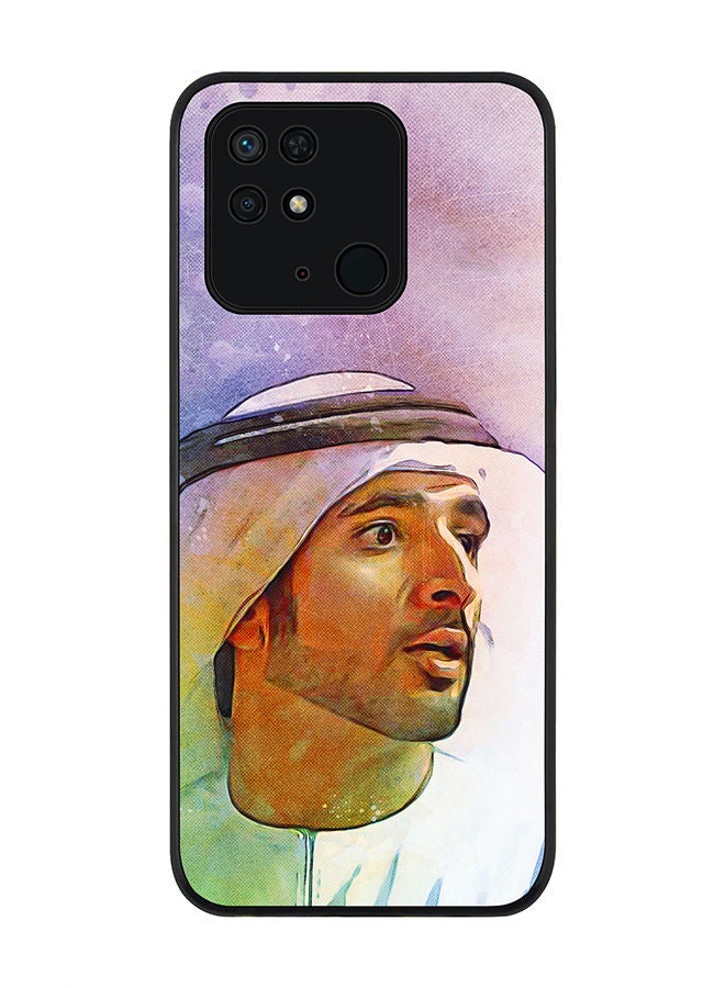 Stylizedd Rugged Black edge case for Redmi 10C 4G  Slim fit Soft Case Flexible Rubber Edges Anti Drop TPU Gel Thin Cover -  Fazza Sheikh Hamdan - Image 1