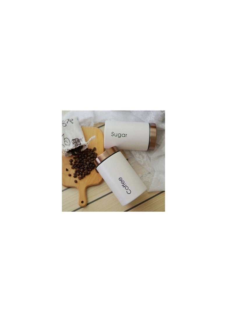 Generic A very nice tin coffee set, a set of 3 boxes of the same size, available in white, large size D  - Image 5