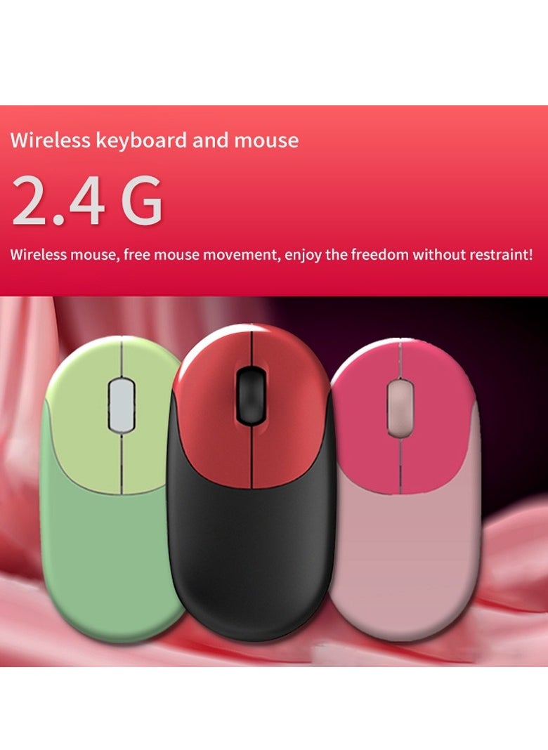 Forev - FV-W10 Fashion Colorful Wireless Combo Keyboard And Mouse – ( AR / EN ) Retro Typewriter Keycap – For PC and Mac - Image 1