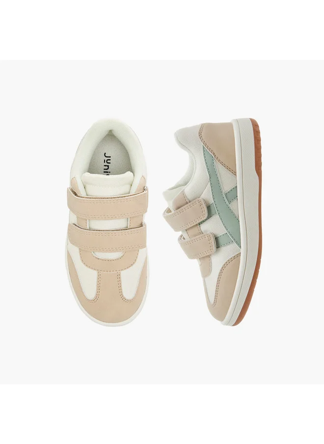 JUNIORS Boys Panelled Sneakers with Hook and Loop Closure