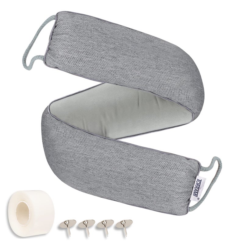 TORRAMI 32 Door Draft Stopper Under Bottom Insulation Noise Air Stopper 216LBDraft Stopper Guard Seal for Doors and Windows  Dark Gray