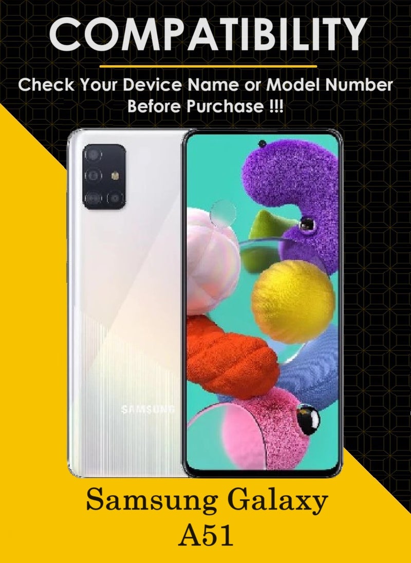 AINA Tempered Glass Screen Protector 5D Designed For Samsung Galaxy A51 Full Glue Edge to Edge Full Screen Coverage And Bubble Free - Image 3