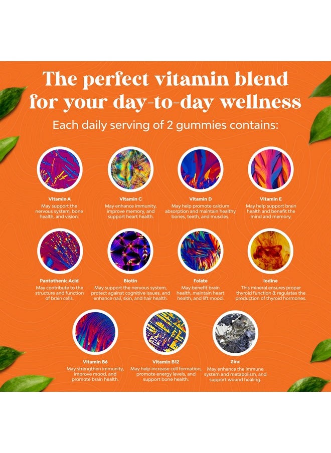 Natures Craft - Potent Daily Multivitamin Gummies For Adults Wellness Blend Of Vitamin D A C E B12 Zinc And Biotin Adult Vitamin Gummy For Energy And Immunity Nongmo Gluten Free And Halal 180 Gummies - Image 1
