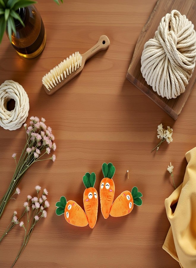 Cauaoa 4 Pcs Soft Dog Cute Carrot Plush Chew Squeaker Plush Dog and Cat with Multi-Squeaks Sound Pet Puppy Supplies - Image 2