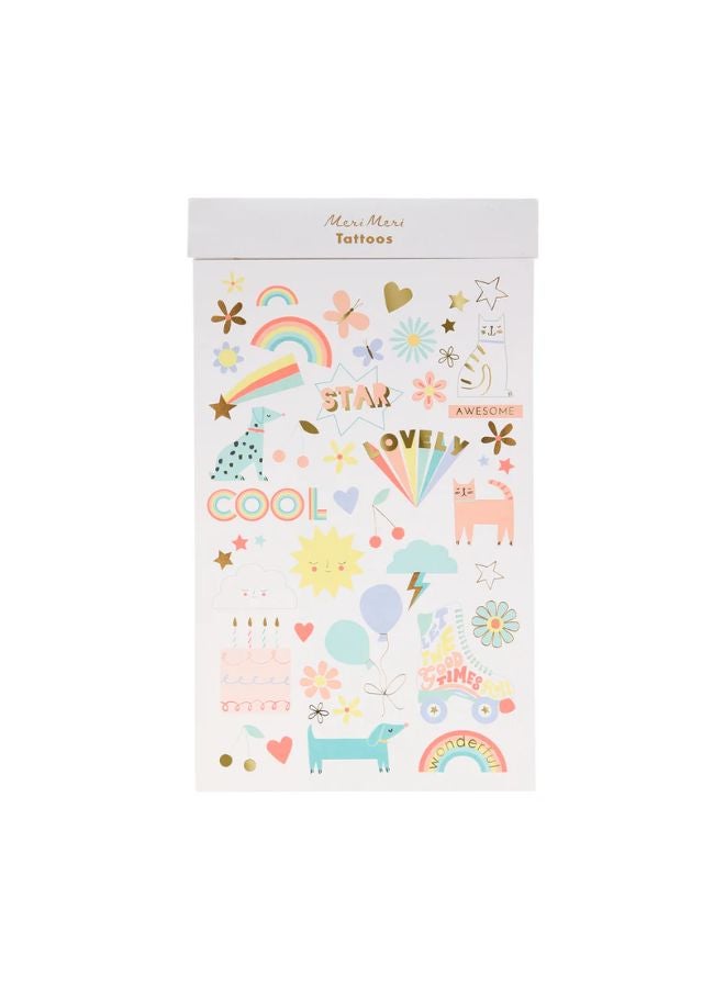 Meri Meri Summer Icon Tattoo Sheets