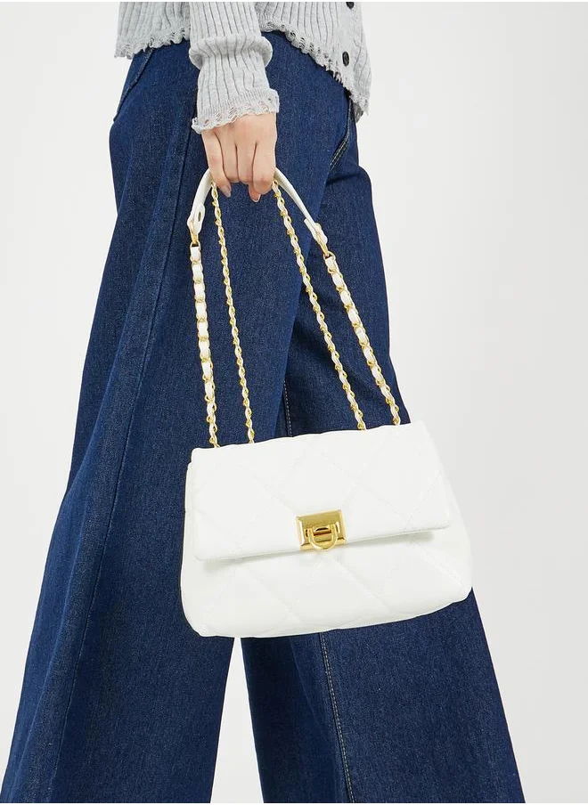 Styli Quilted Crossbody Bag with Chain Strap