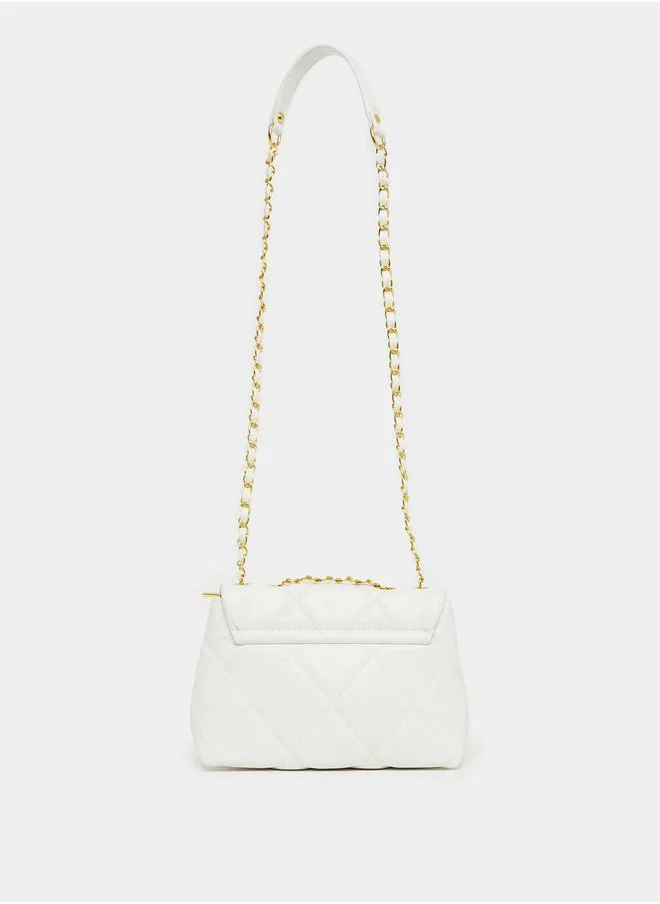 Styli Quilted Crossbody Bag with Chain Strap