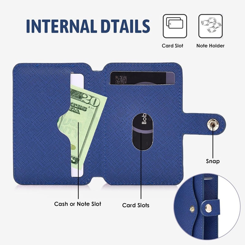 M-Plateau Card Holder, Wallet for Men Phone Wallet Stick on with Slim 3M Sticker Match iPhone 14 Pro Case and Most Smartphones (Navy Blue) - Image 5