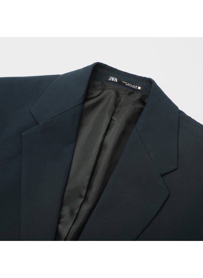 Zara Men's Fashion Solid Color Lapel Slim-fit Casual Suit - Image 4