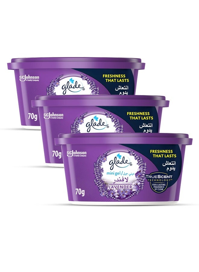 Glade Mini Gel Lavender 3x70GM Pack of 3 - Image 1